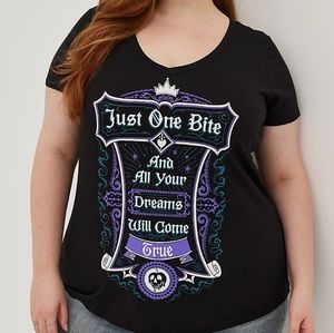 DISNEY VILLAINS TOP - COTTON ONE BITE BLACK